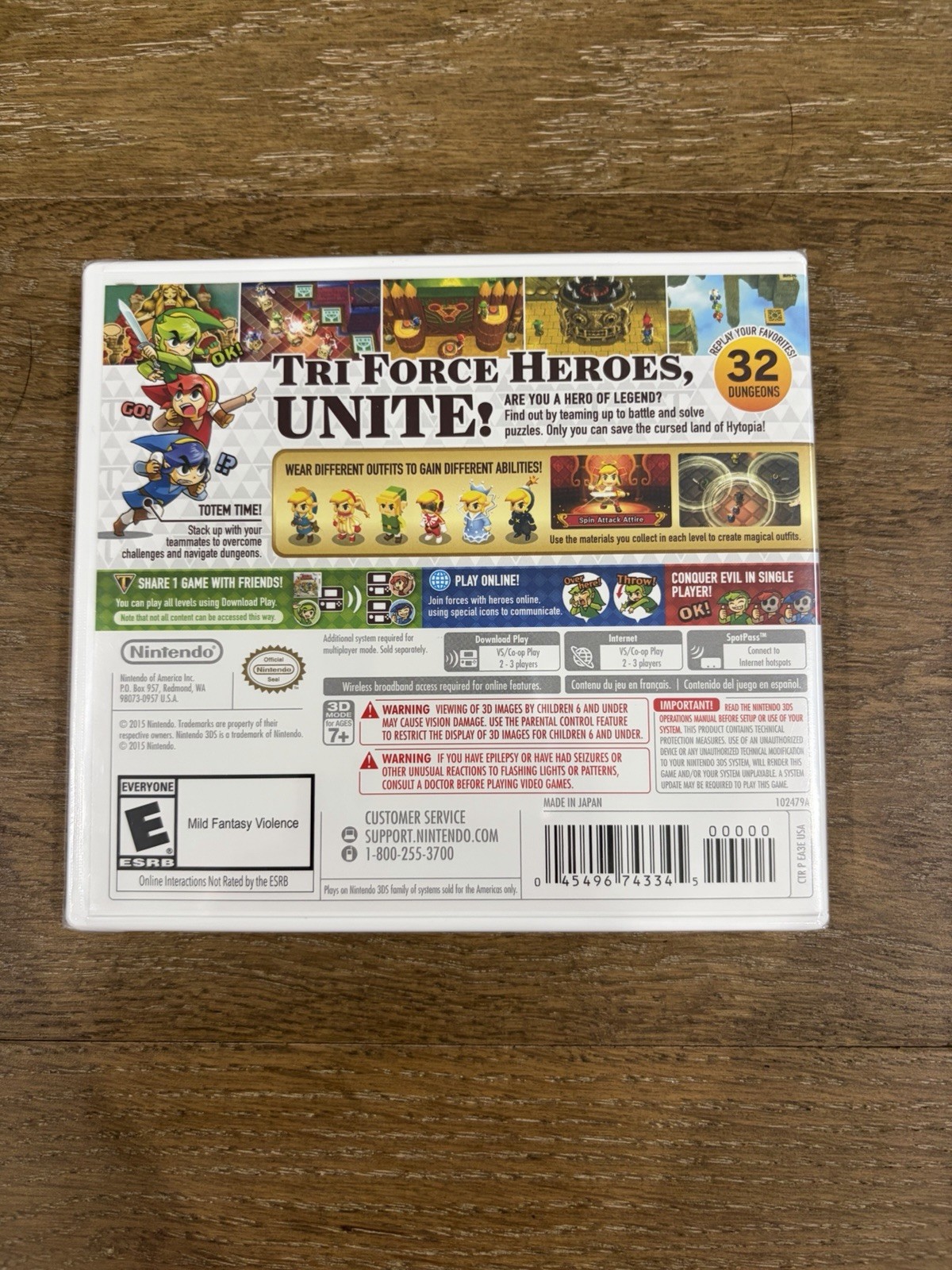 Nintendo The Legend of Zelda: Tri Force Heroes (Nintendo 3DS) – Unopened