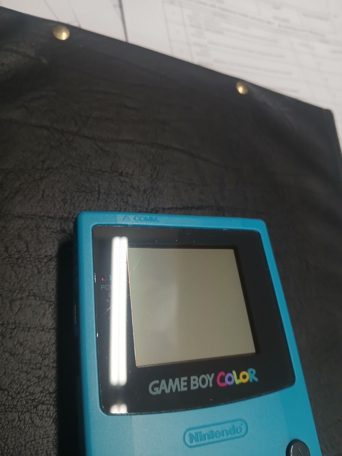 Nintendo Game Boy Color Blue Handheld System CGB-001 Color Screen Headphone