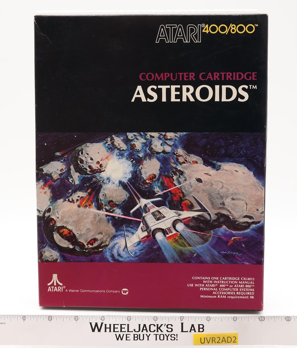 Asteroids Computer Program ATARI 400/800 1981 Vintage Game Cartridge