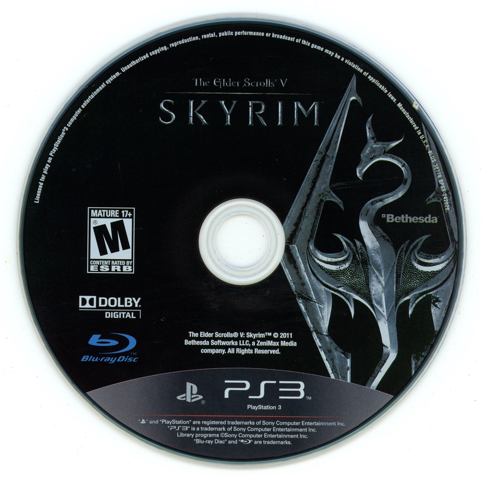 The Elder Scrolls V: Skyrim (PS3 Station 3, 2011) TESTED NO TRACKING