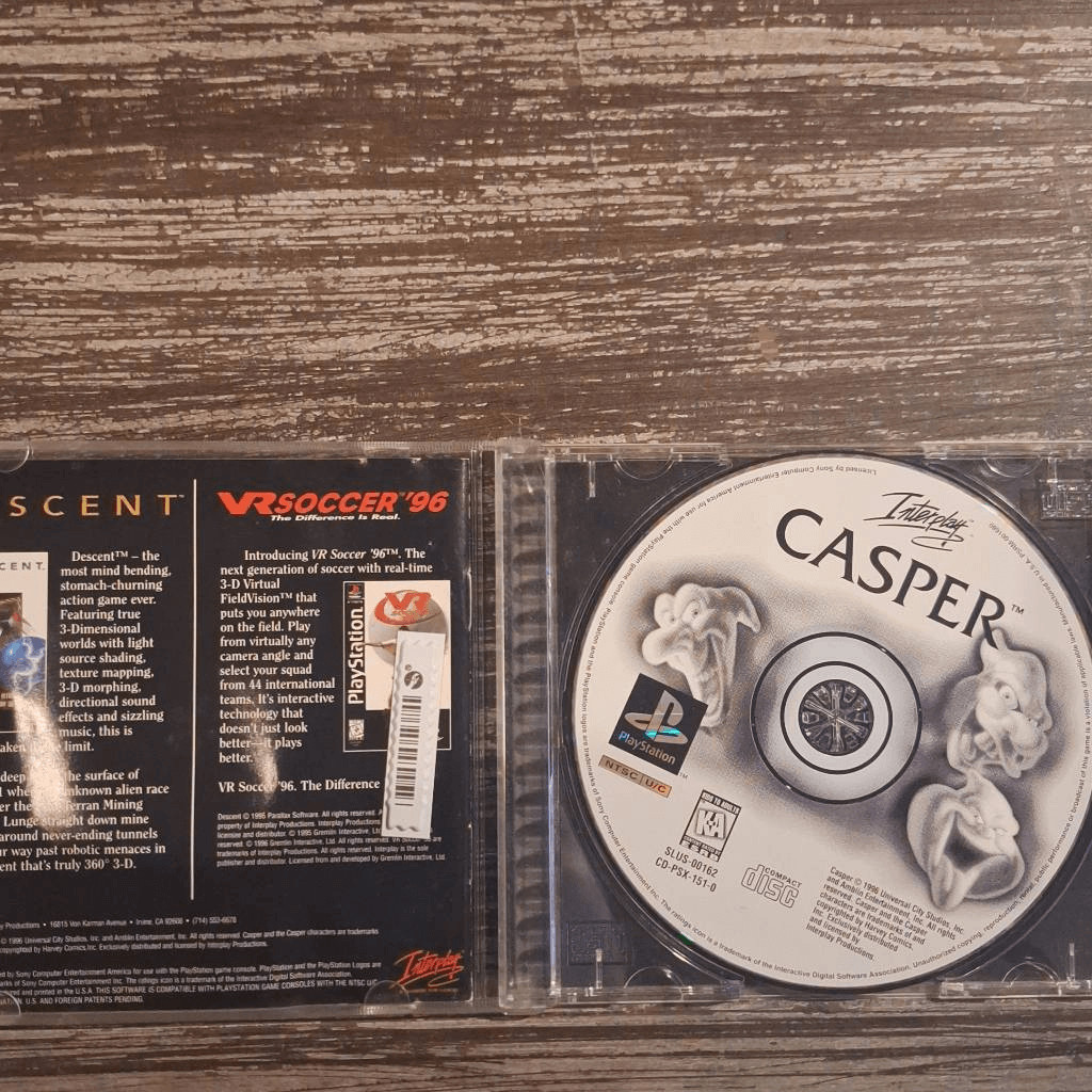 Casper (Sony Playstation, 1996) Complete w/ Manual