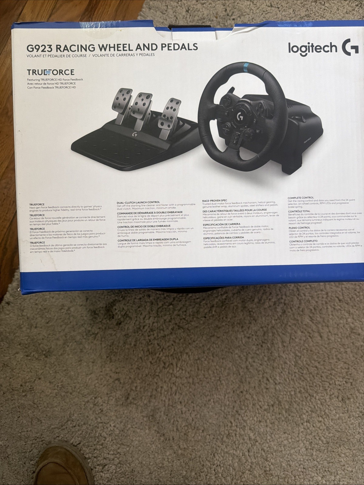 Logitech G923 Racing Wheel Pedals TRUEFORCE PS5 PS4 PC With Shifter