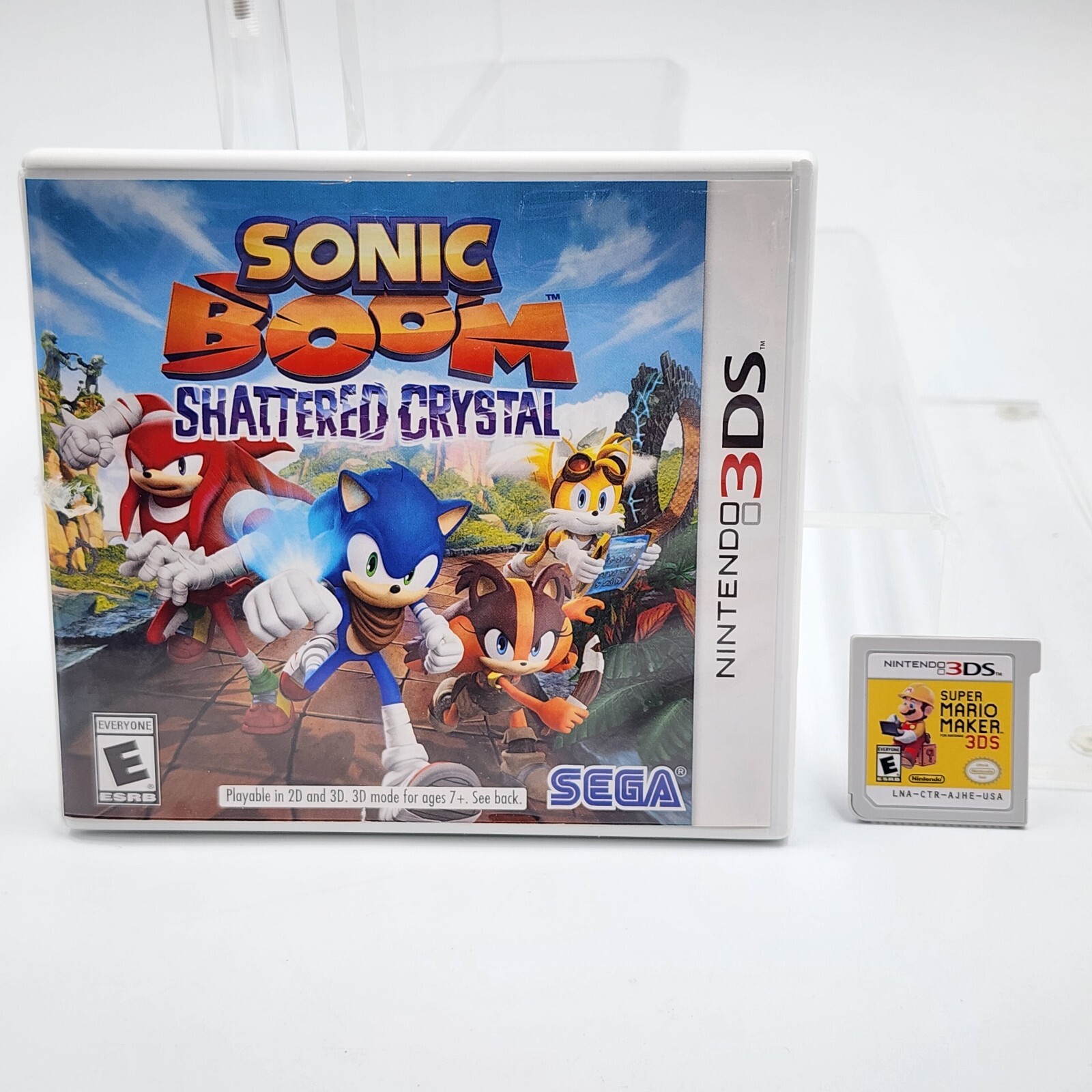 Sonic Boom Shattered Crystal Super CIB Mario Maker Loose Nintendo 3DS Tested
