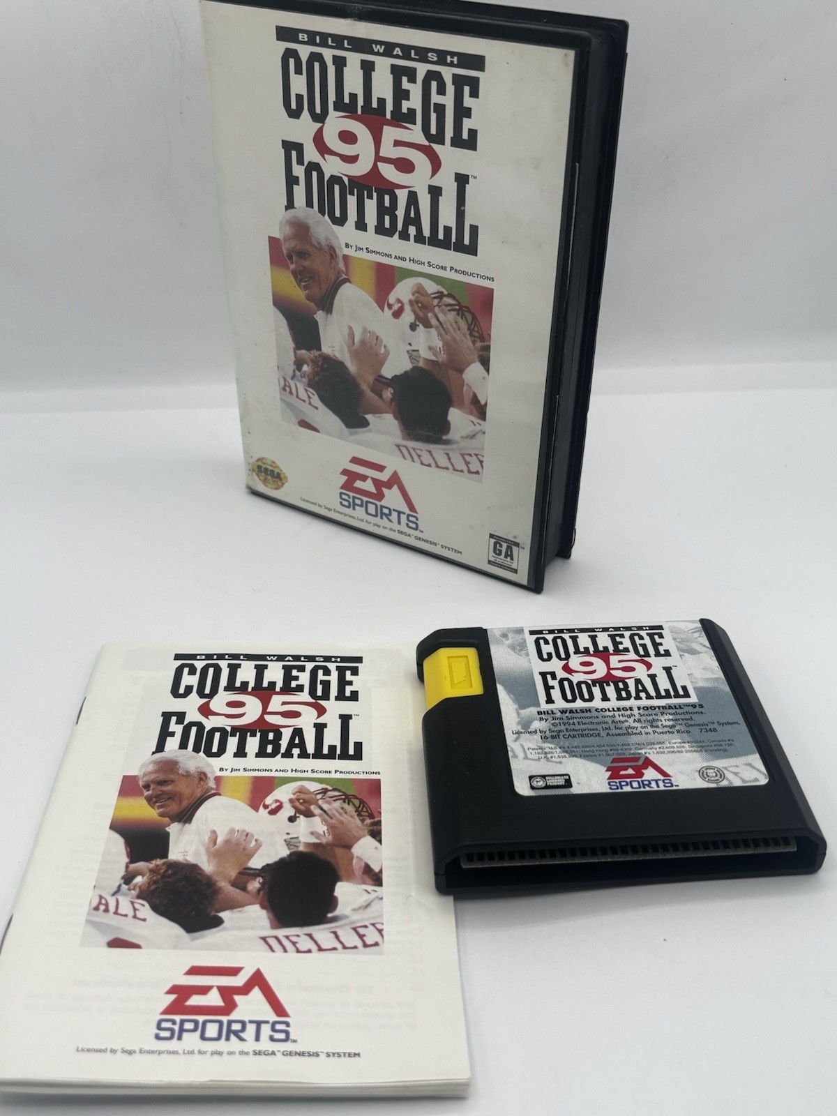 Bill Walsh College Football 95 (Sega Genesis, 1994) CIB – includes all inserts