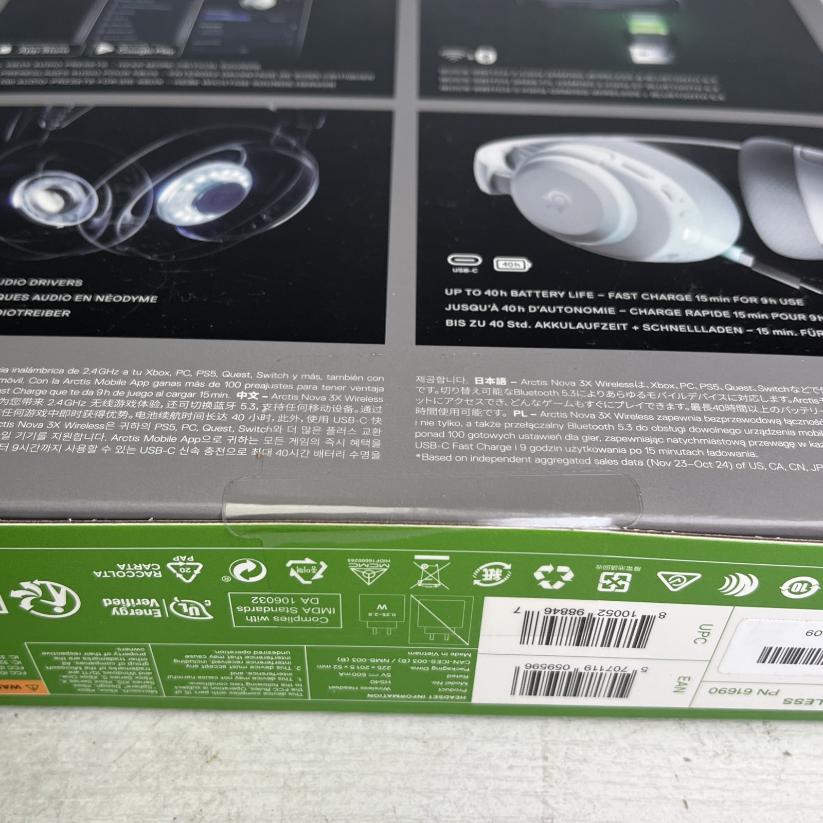 SteelSeries Arctis Nova 3X Wireless Gaming Headset – White 61690 sealed