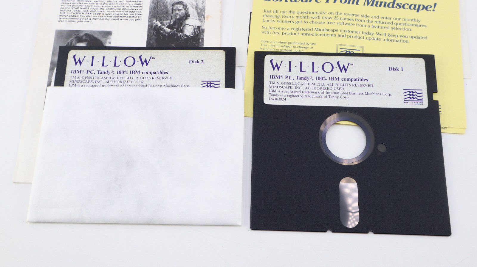 Vtg 1988 Willow The Computer Game IBM PC 5.25 Complete In BOX