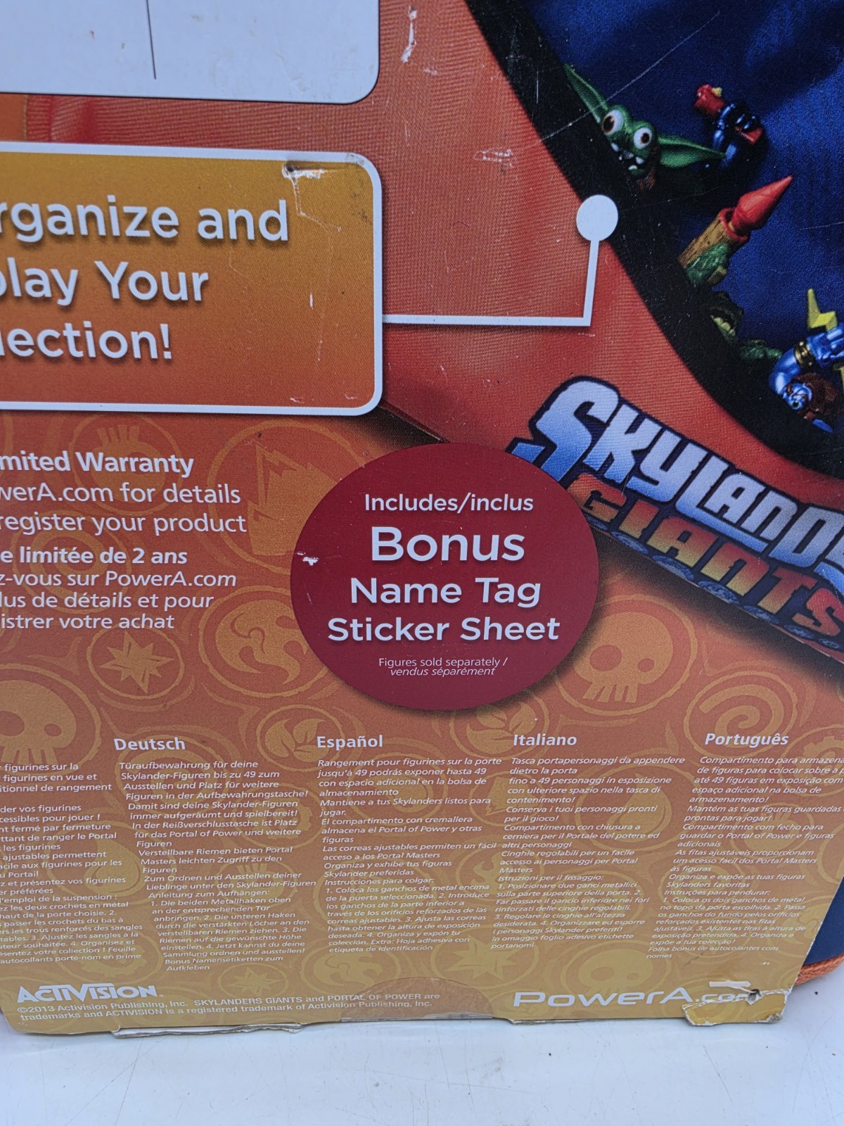 New Skylanders Giants Over The Door Figure Storage Toysrus Exclusive New Rare