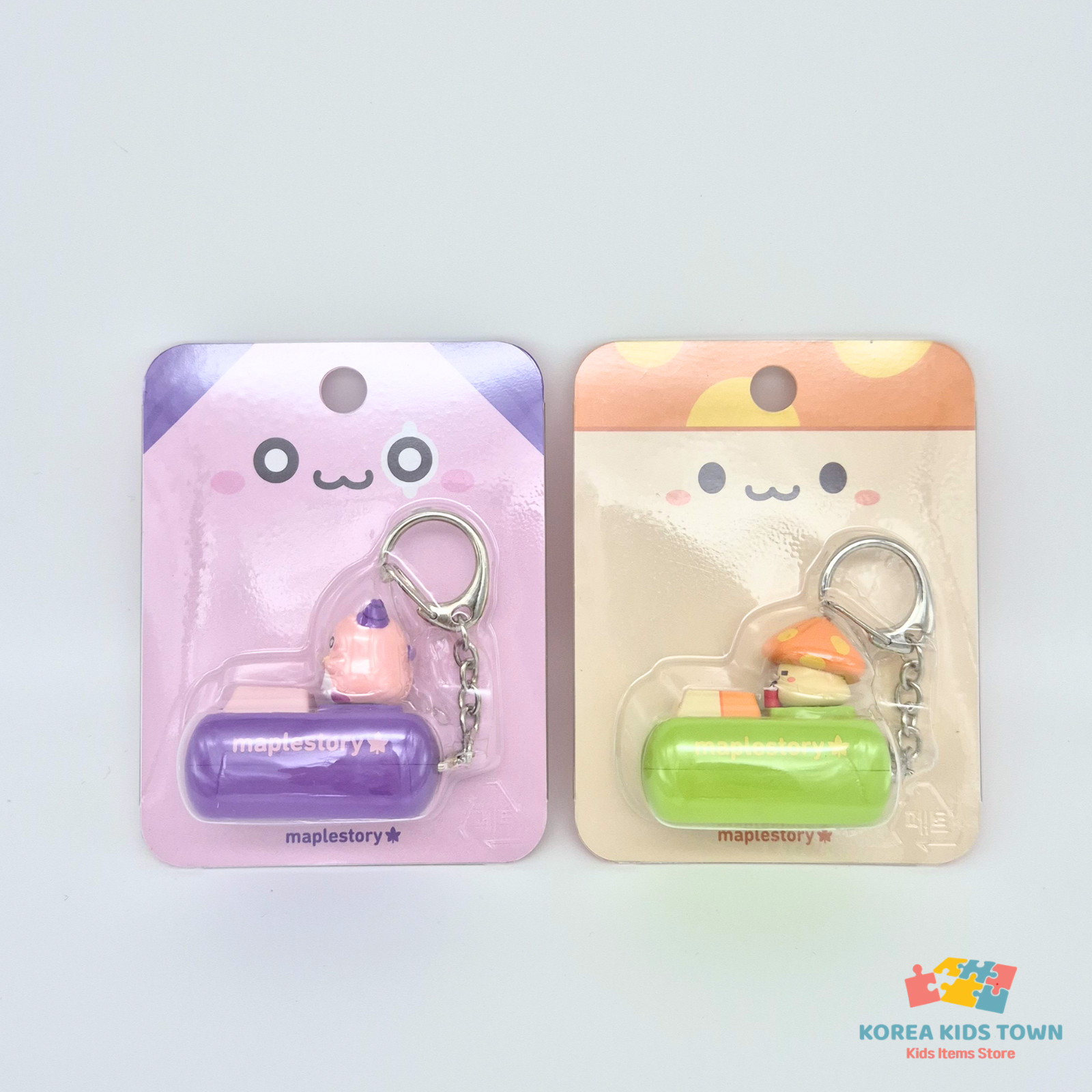 Maple Story Movie Limited Edition Keycap Keyring 2Types PinkBean Orange Mushroom