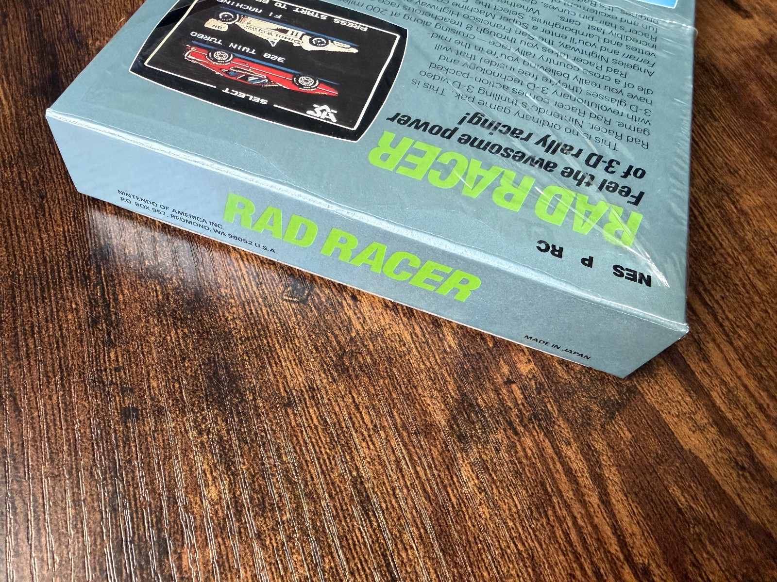 oval seal Rad Racer complete in box nintendo nes w/ 3D Glasses factory MINT