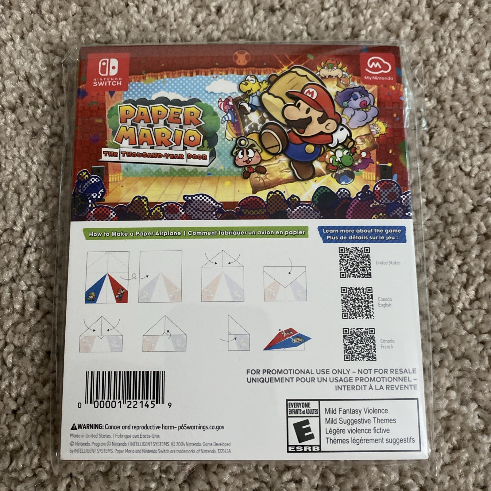 Paper Mario The Thousand-Year Door My Nintendo Rewards Character Notepad