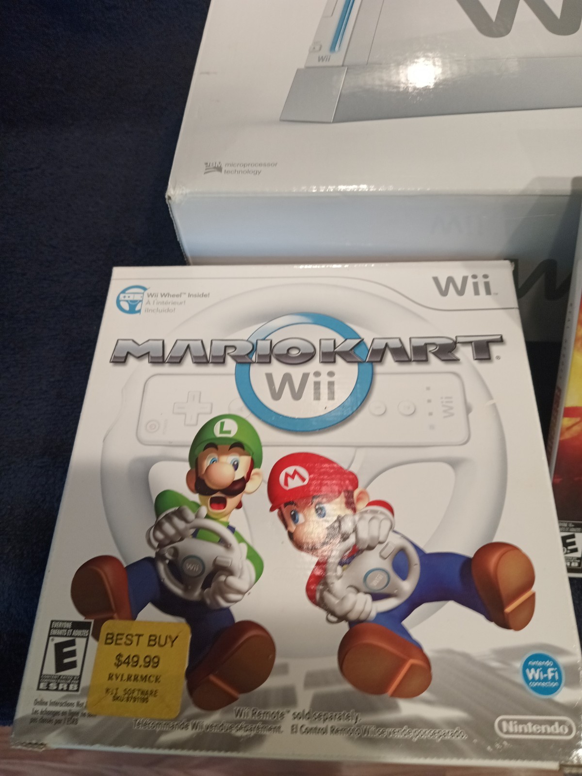 Nintendo Wii Console Bundle RVL-001 White Original Box 2-controller games tested