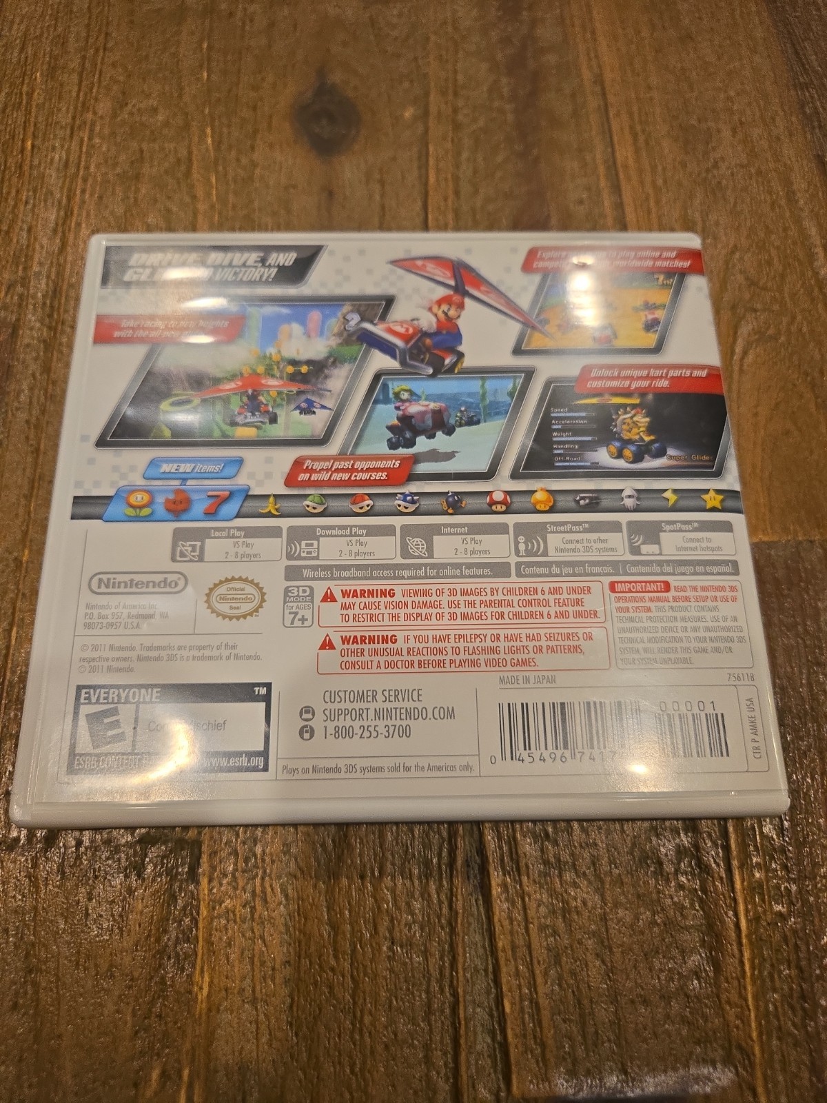 MarioKart 7 Nintendo 3DS Game Cartridge and Case