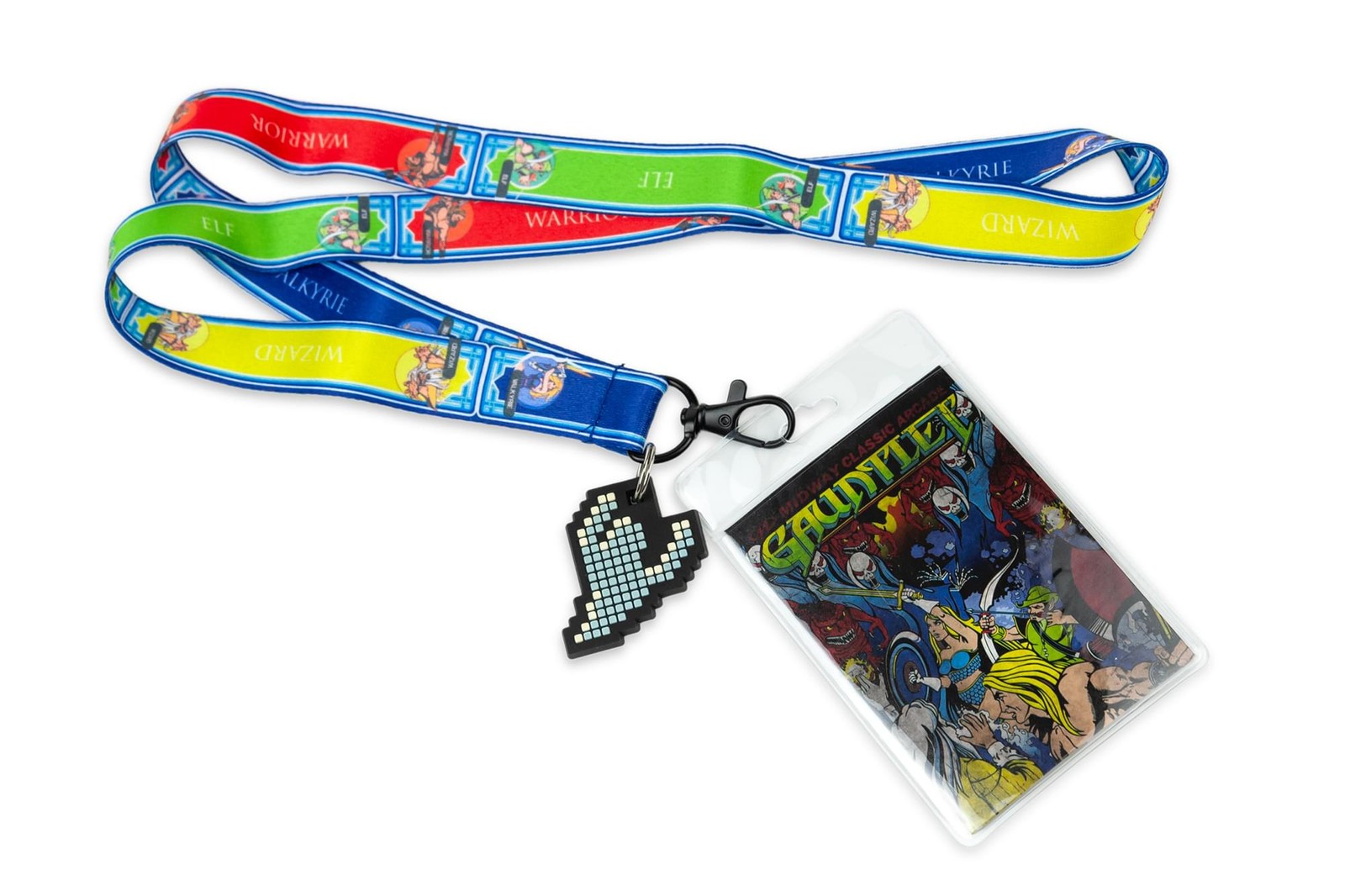 Midway Arcade Games Lanyard w/ ID Holder & Charm – Gauntlet