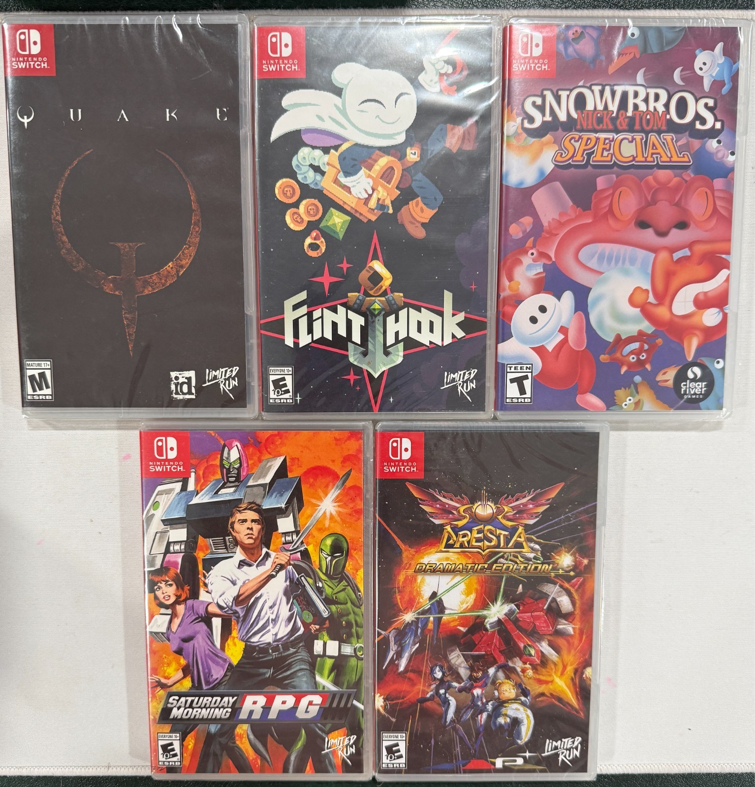 Limited Run – 5 New Games Lot – Quake, Flinthook, Saturday Morning RPG, and more