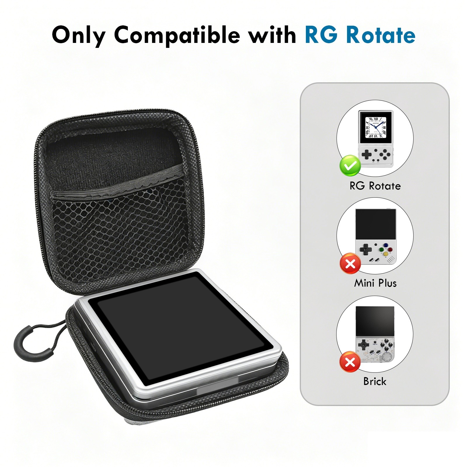 Storage Bag for Anbernic RG Rotate Dustproof Protective Carrying Case Accessory