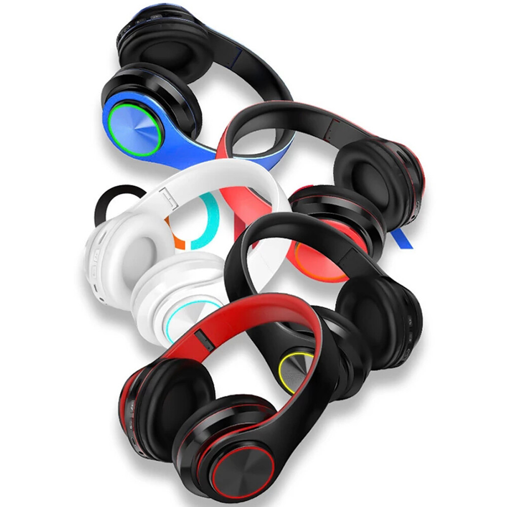 Wireless Bluetooth Headphones Super Bass Foldable Stereo Earphones Mic Headsets