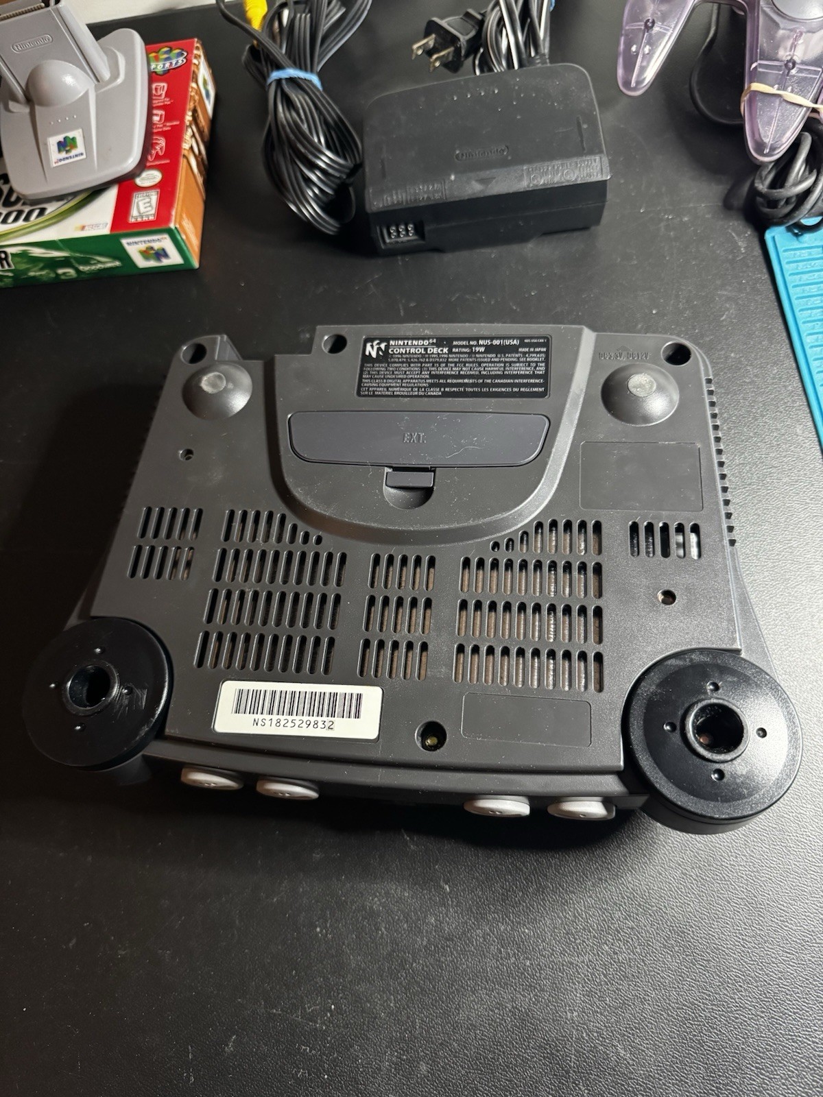 Nintendo 64 N64 Console W/ Expansion Pak Controller 3 Games Pokemon Works Great!