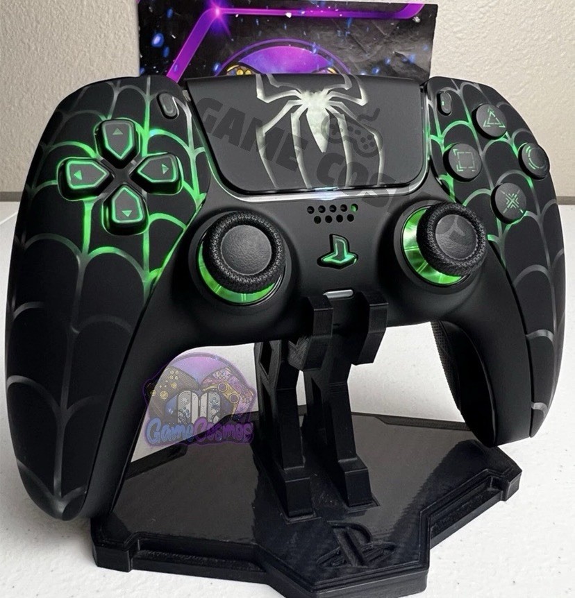Sony DualSense Custom Spider Design Controller – Red, Green, Purple