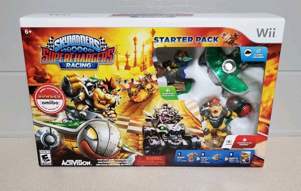 **NEW** Skylanders SuperChargers Racing Starter Pack Nintendo Wii Bowser Amiibo