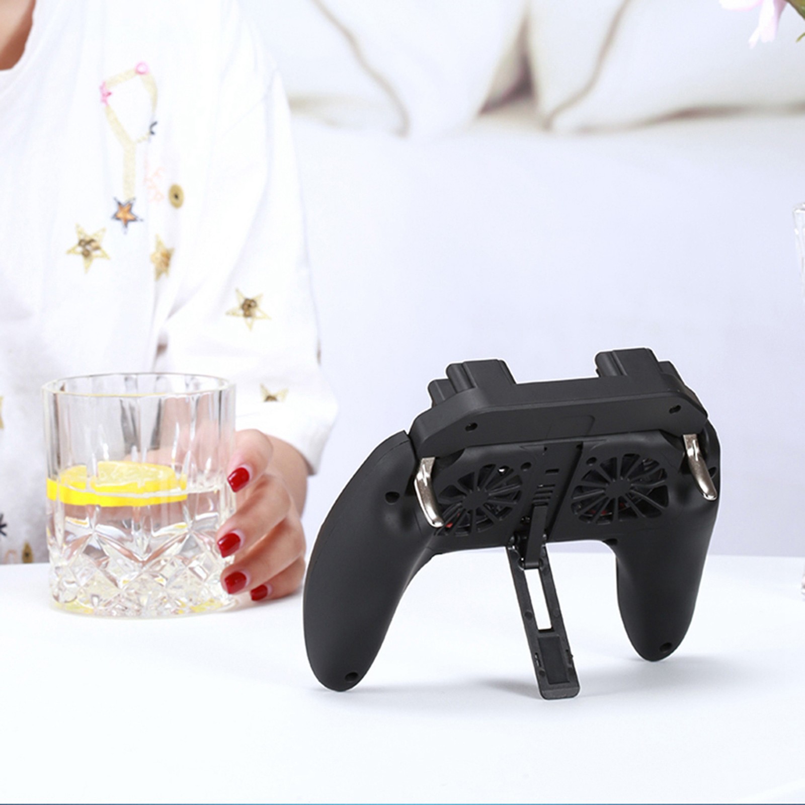 Dual Cooling Fans Mobile Phone Game Controller Gamepad With 5000mAh Battery ZAIK