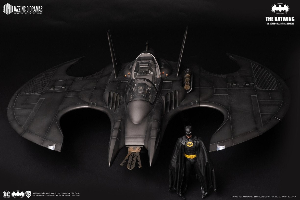 Jazzinc 52″ 1989 Keaton Batman BATWING 1/6 Scale Jet Plane Vehicle Hot Toys NEW