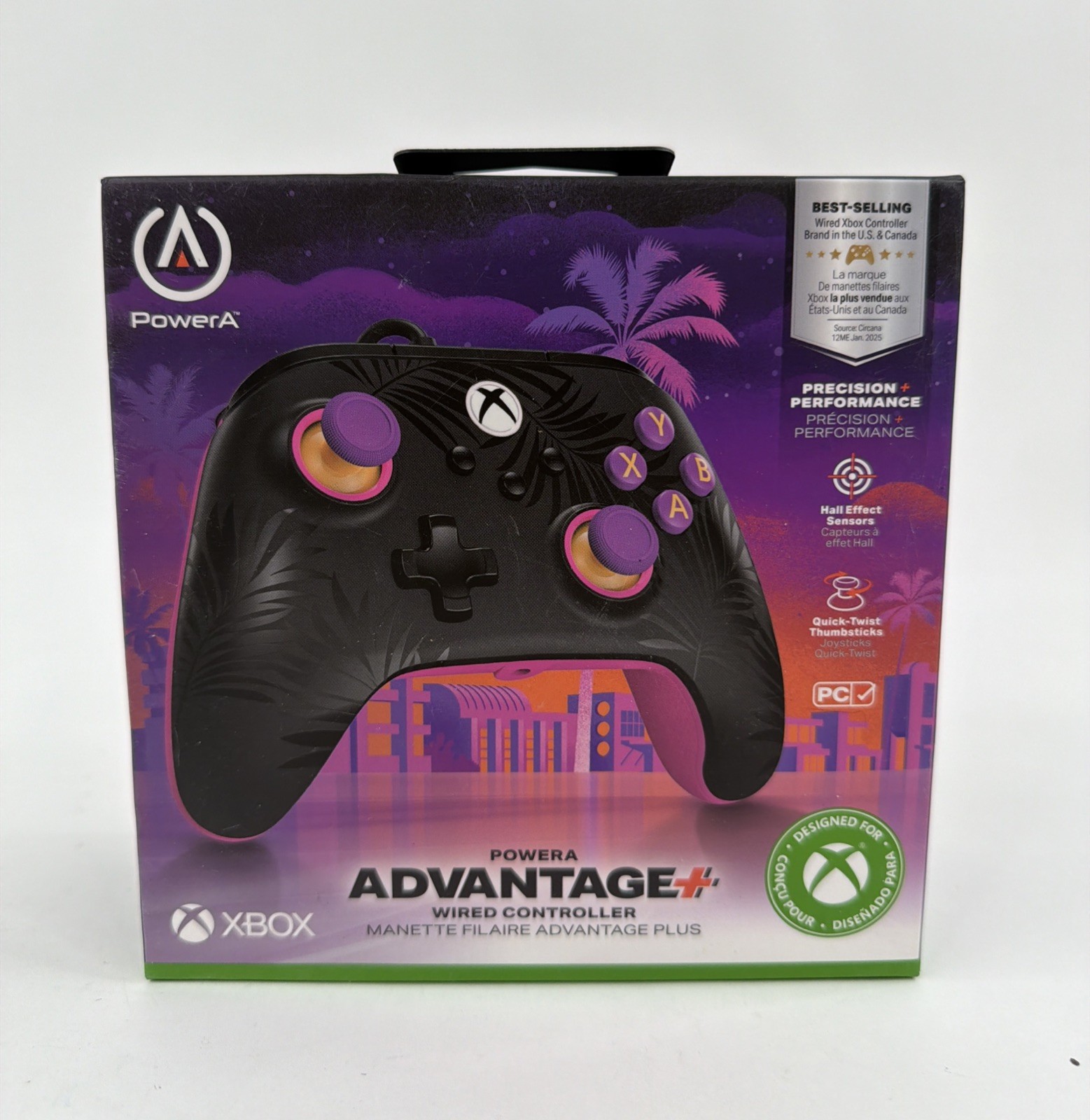 PowerA Advantage Wired Controller for XBOX / PC [Model: XBGPADWH, USB-C Cable ]