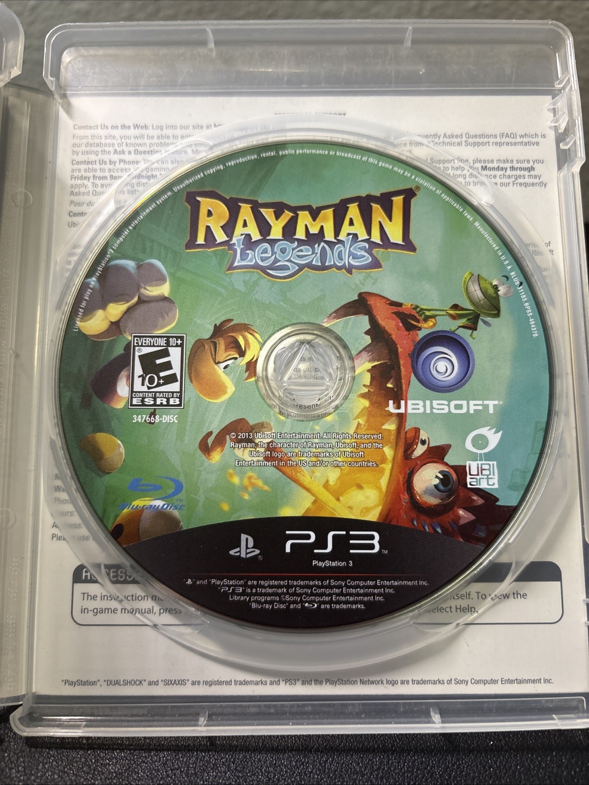 Rayman Legends (PlayStation 3 PS3, 2013) CIB Tested Working