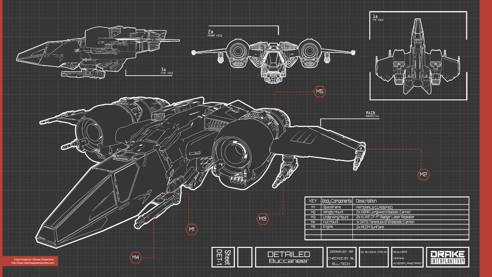 Star Citizen – DRAKE BUCCANEER – LTI – (Lifetime Insurance)