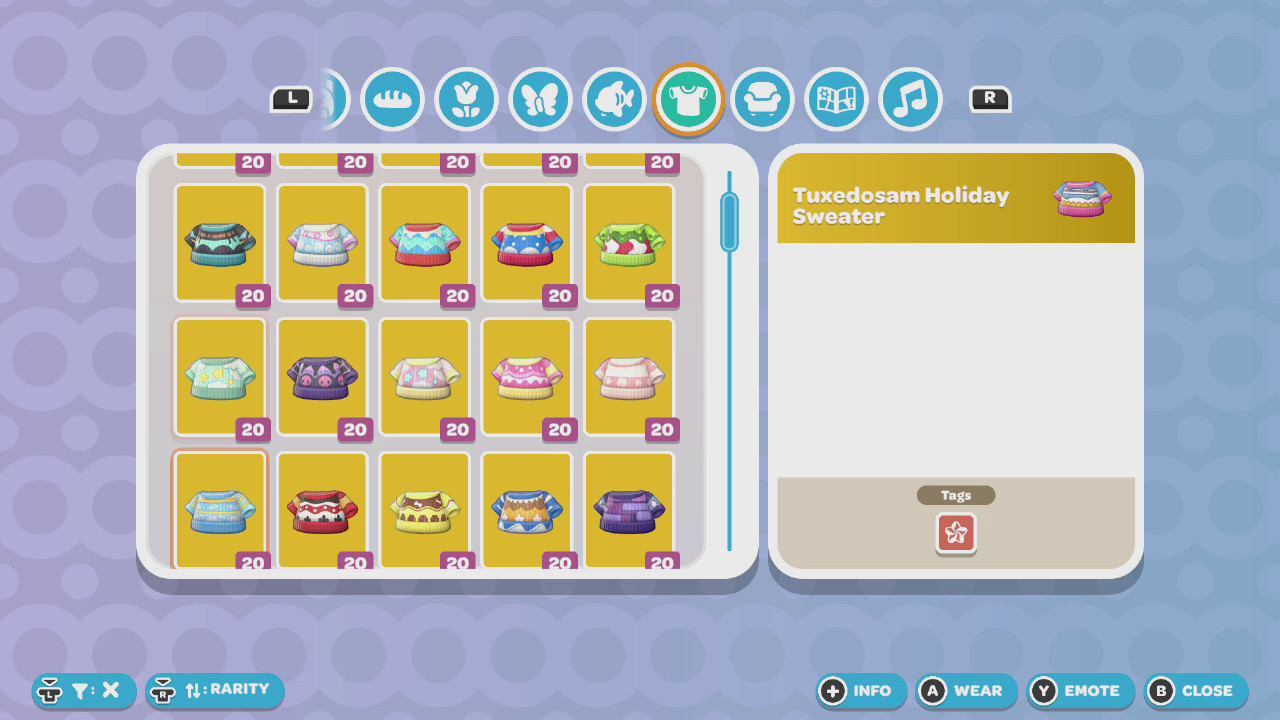 Hello Kitty Island Adventure Clothes 👗Any Item Nintendo Only