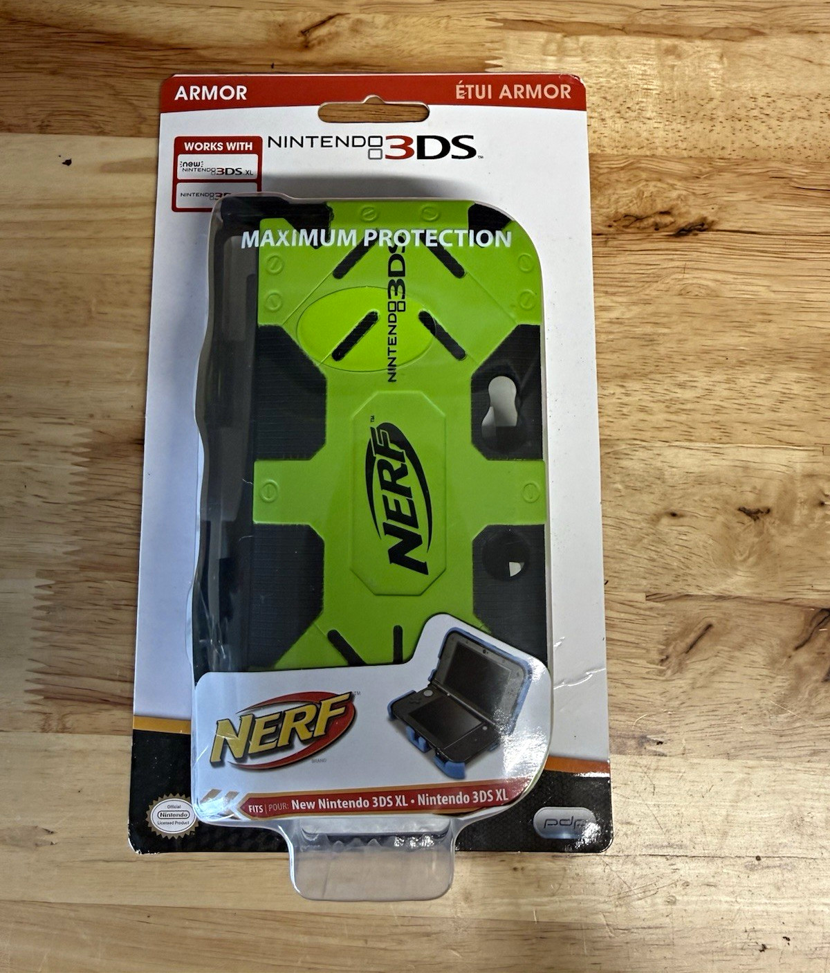 NERF Armor Case for Nintendo 3DS XL/New 3DS XL Foam Impact Resistant Green/Black