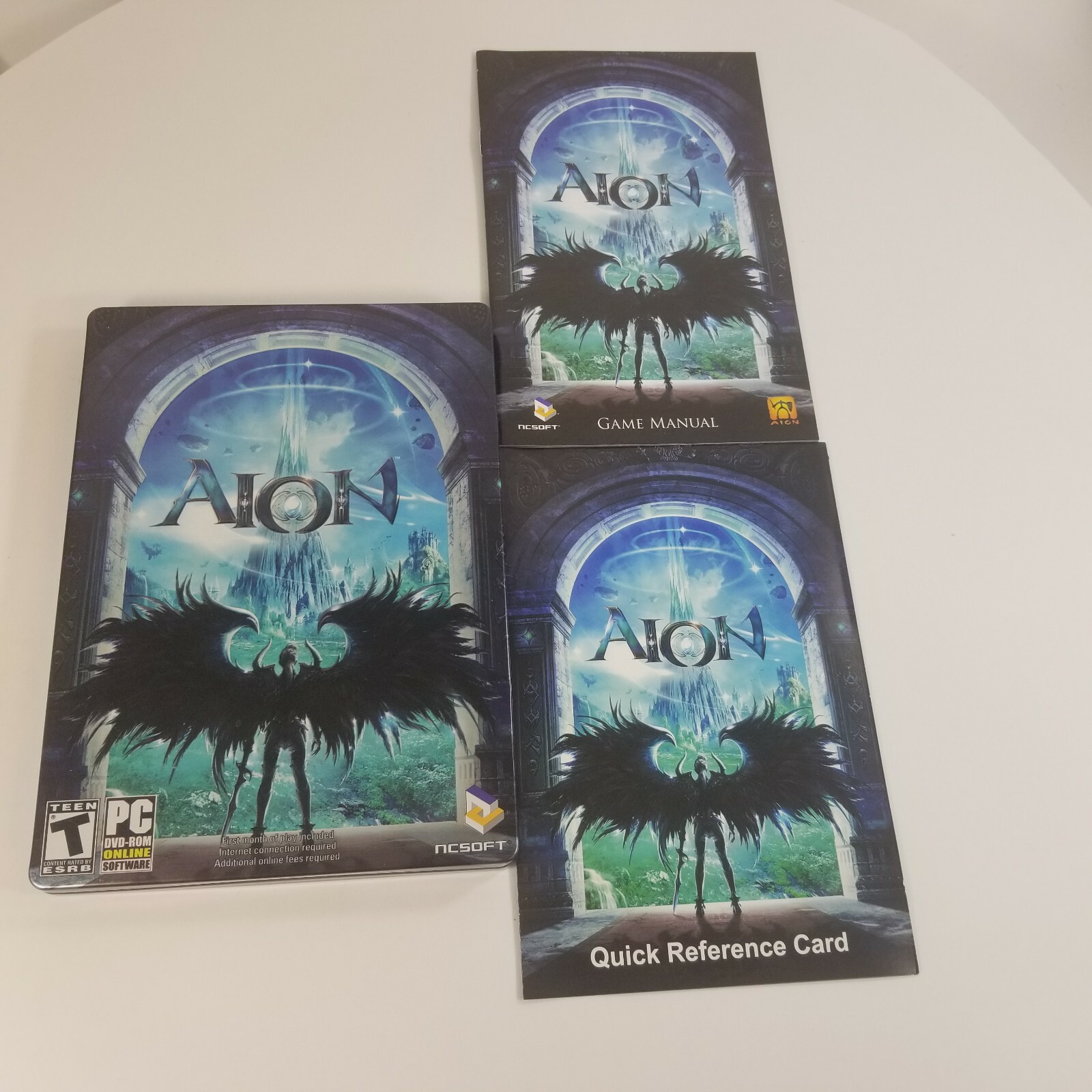Aion (PC DVD-Rom, 2009, 2-Discs) Steelbook Edition Complete w/Game manual !