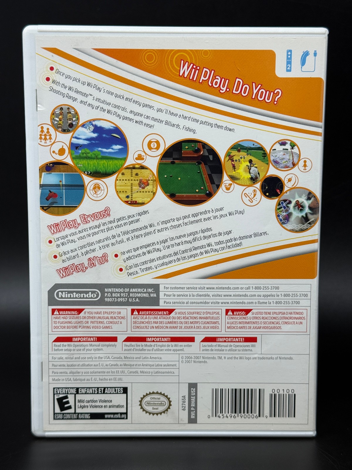 Wii Play (Nintendo Wii) *COMPLETE W/ MANUAL – TESTED*