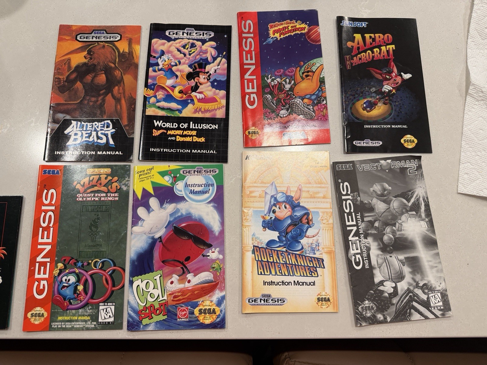 Sega Genesis Game Lot Partial Manuals Used Working Condition Varies READ DESC