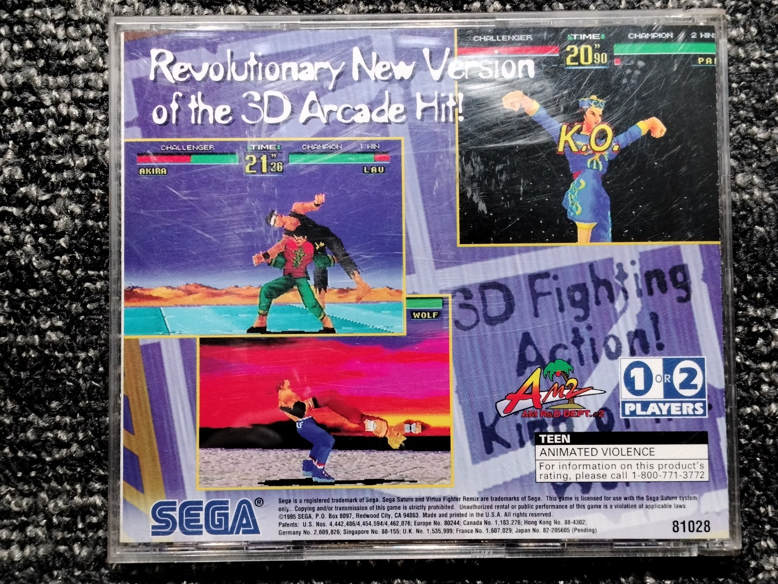 Virtua Fighter Remix (Sega Saturn) Complete CIB – Not for resale – small case