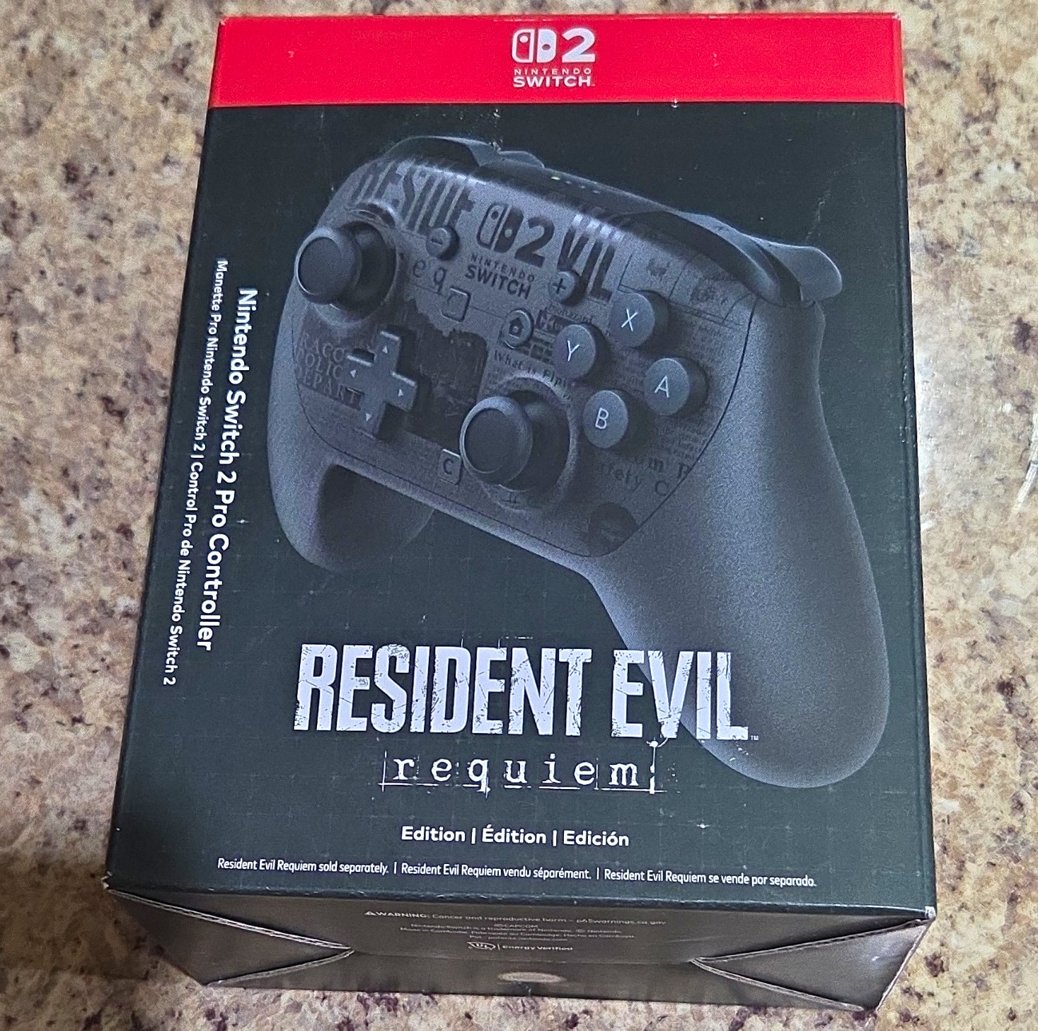 Nintendo Switch 2 Pro Controller Resident Evil Requiem Edition Black