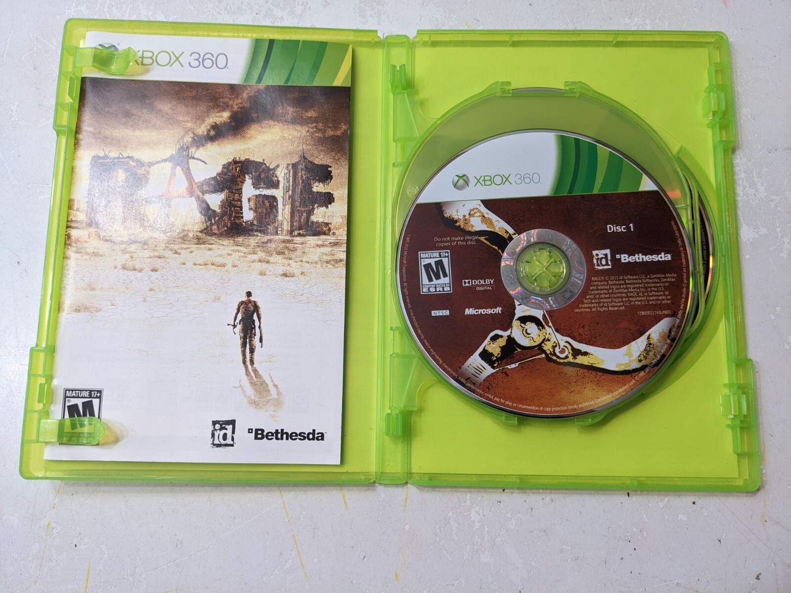 XBOX 360 RAGE VIDEO GAME – COMPLETE – CIB