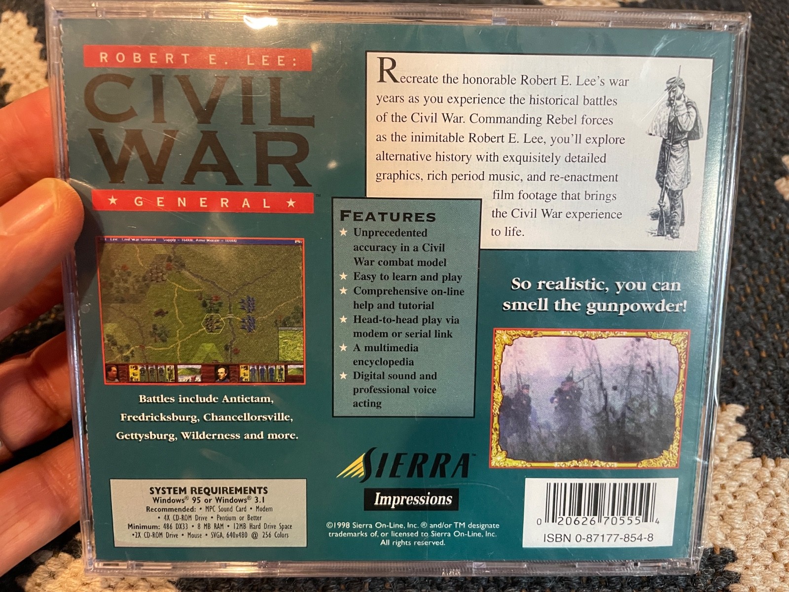 Robert E. Lee: Civil War General (Sierra) – Windows PC Strategy Game CD NEW
