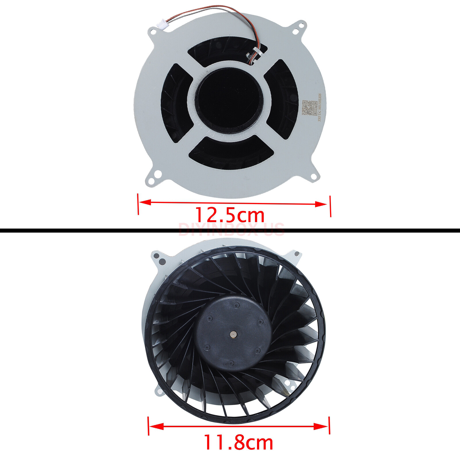 Internal Cooling Fan Replacement for Sony PlayStation 5 PS5 23 blades 3-Pin 12V