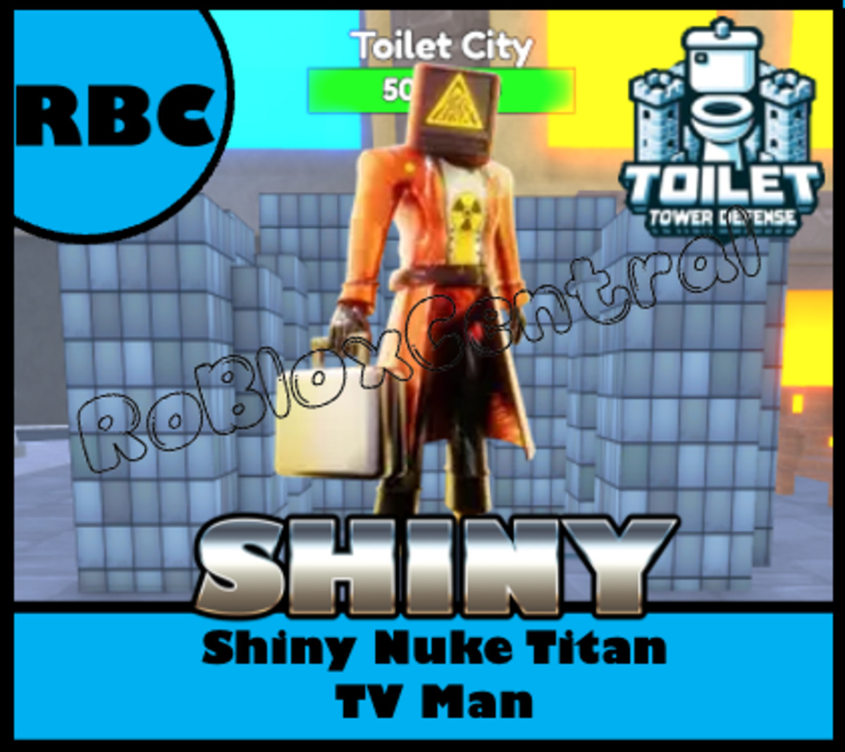 SHINY NUKE TITAN TV MAN – CHEAP TOILET TOWER DEFENSE – TTD UNIT