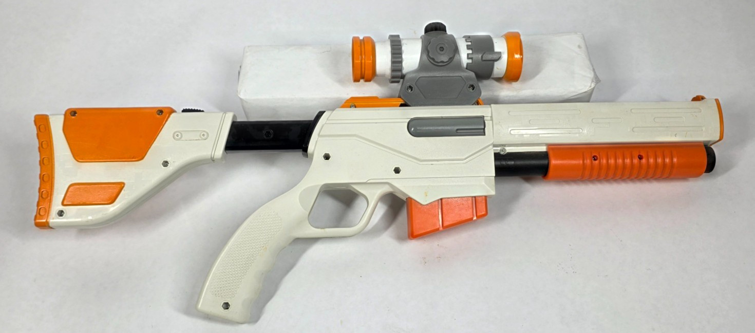 Nintendo Wii Rifle Gun Controller Shell Orange White Gaming Accessory 1614