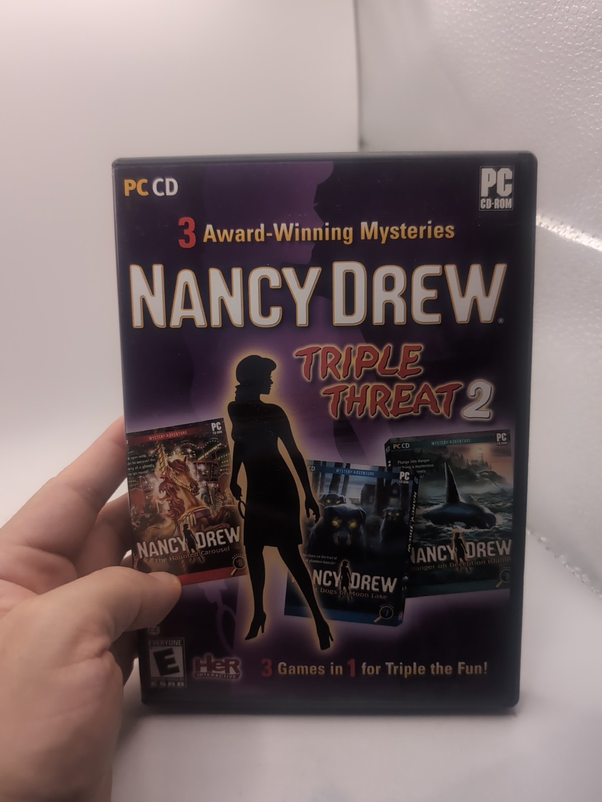 Nancy Drew Triple Threat 2 PC Complete in Box w/ Slipcover