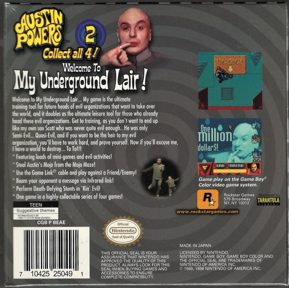 Austin Powers 2: ‘Welcome to My Underground Lair’ – Game Boy Color