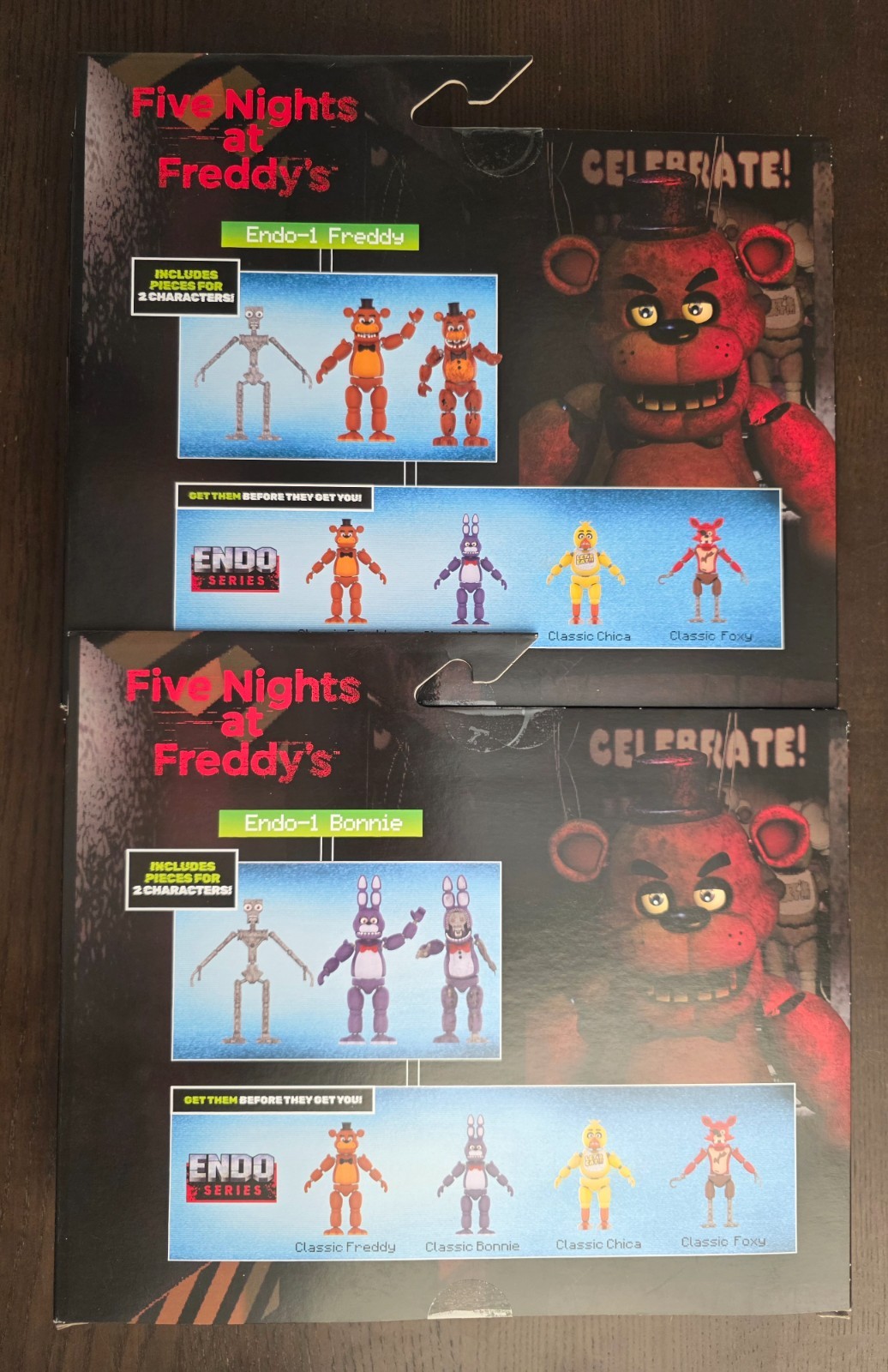 FNAF Jazwares ENDO SERIES Classic Freddy And Classic Bonnie Bundle