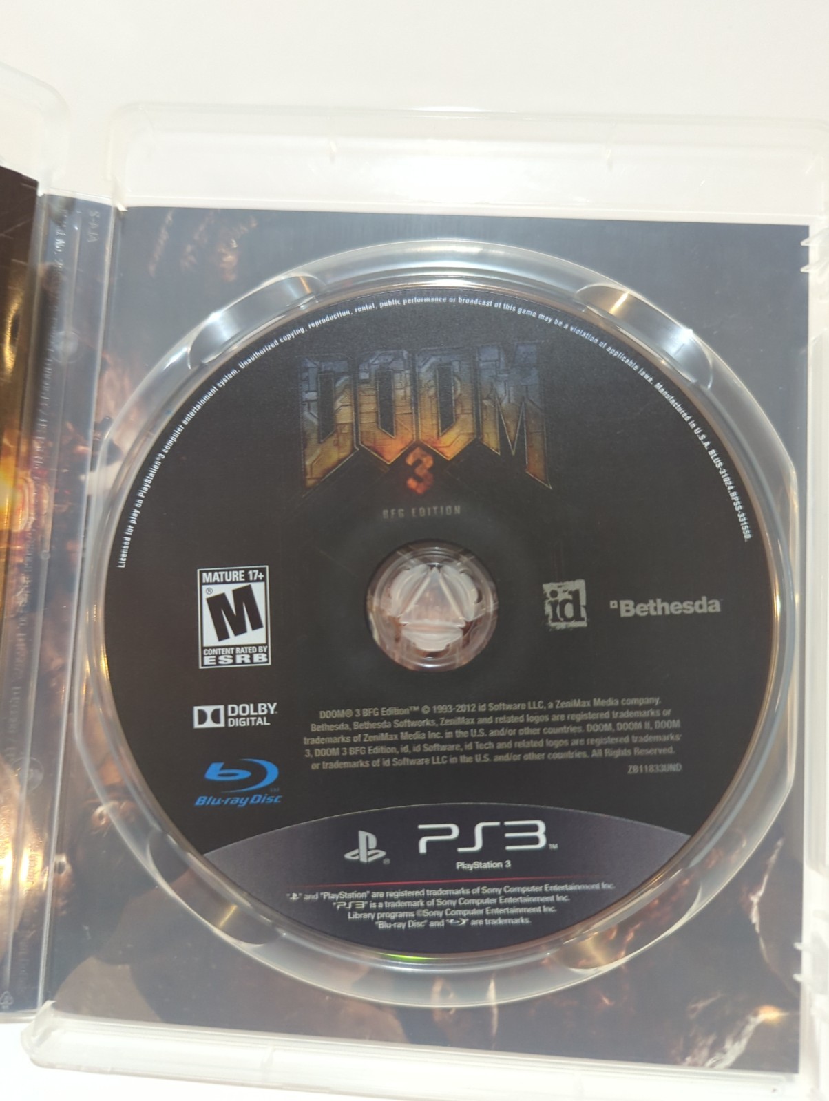 Doom 3 BFG Edition (Sony PlayStation 3, 2012) Complete, and tested.