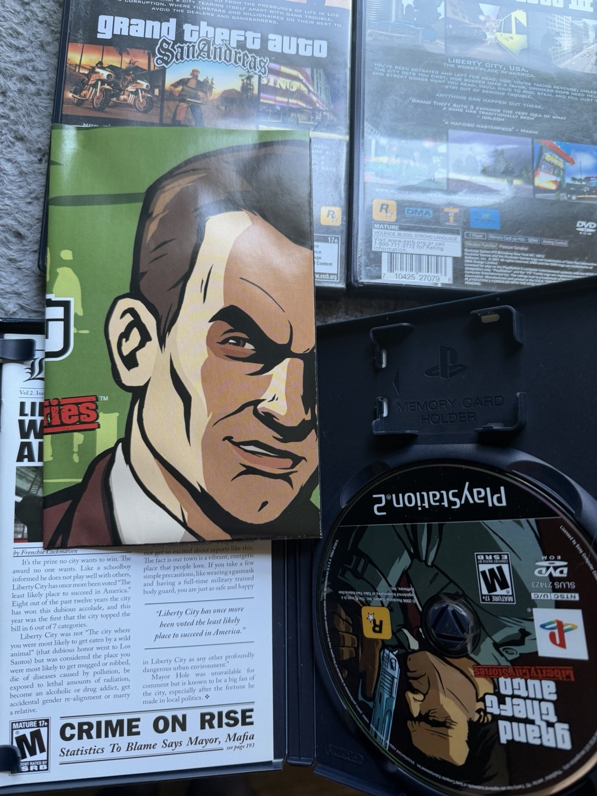 Grand Theft Auto: Liberty City Stories – CIB W/manual +3 gta titles PS2