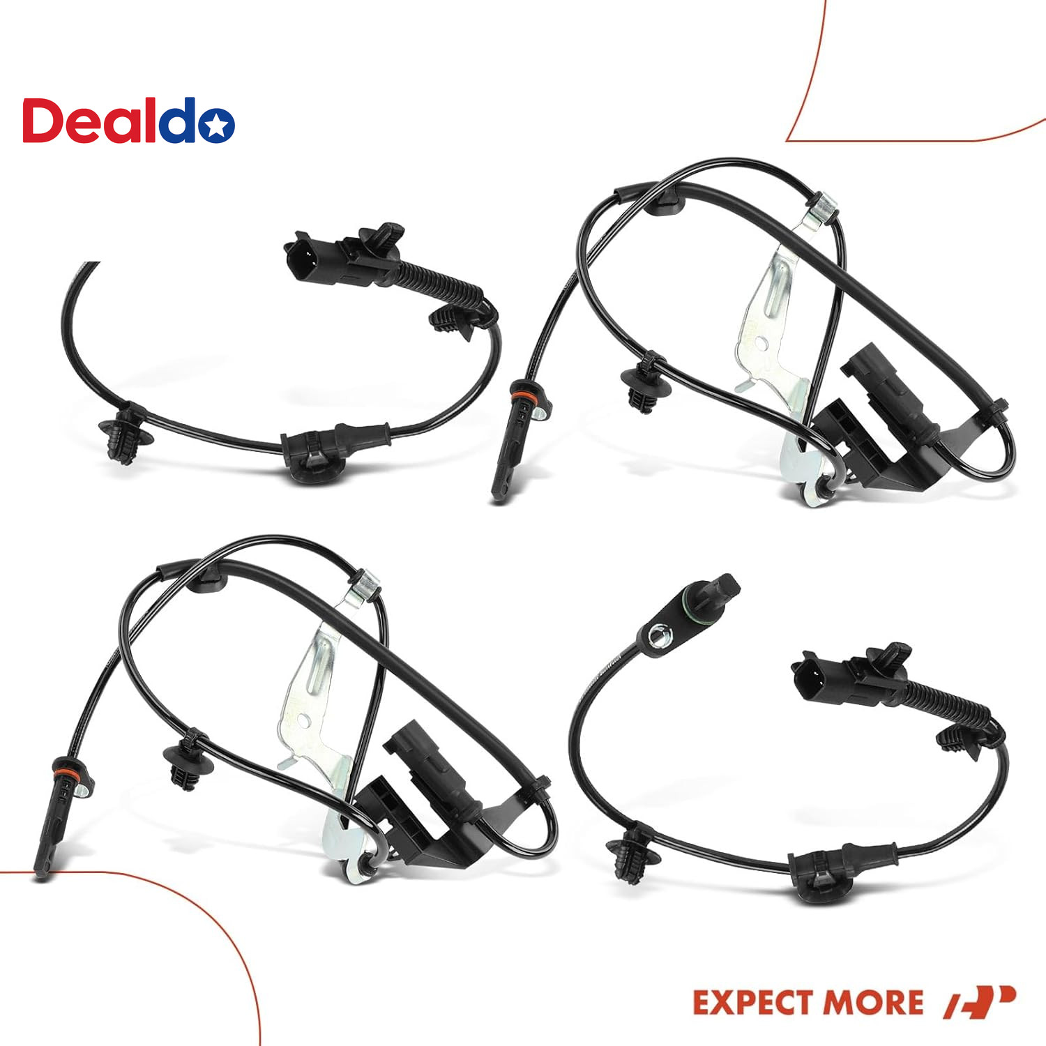 4PC Set Front & Rear ABS Wheel Speed Sensor Compatible with Ford Models – Ranger