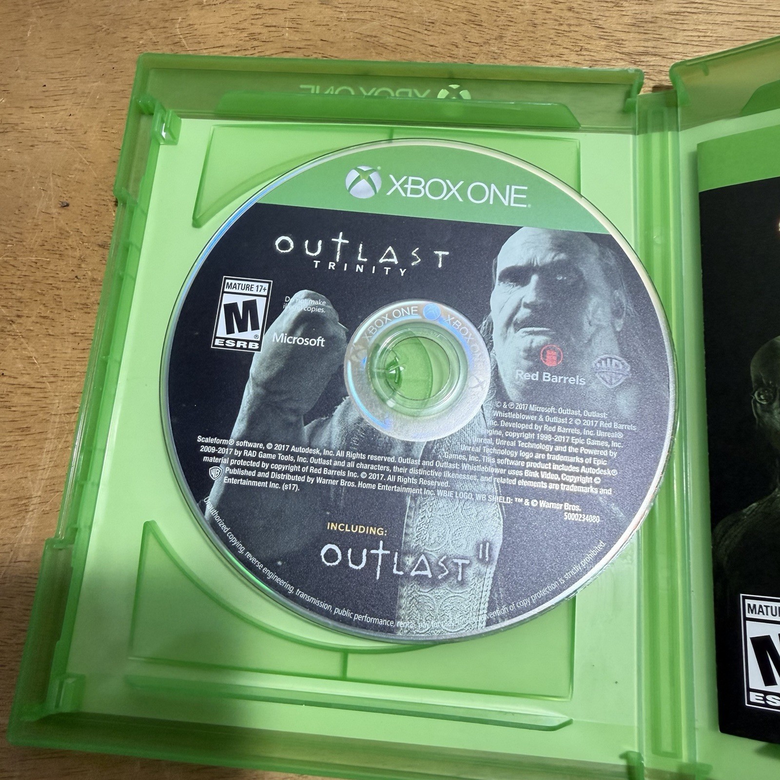 Outlast Trinity Xbox One (2 Discs) | CIB Complete, Tested, Clean Discs