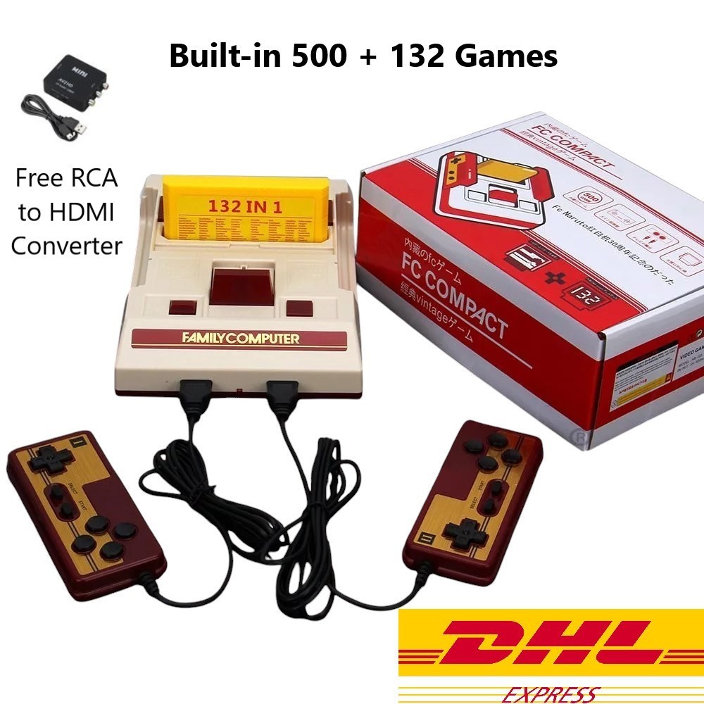 8 Bit Retro FC Family Computer Compact Nintendo Video Game Console HDMI