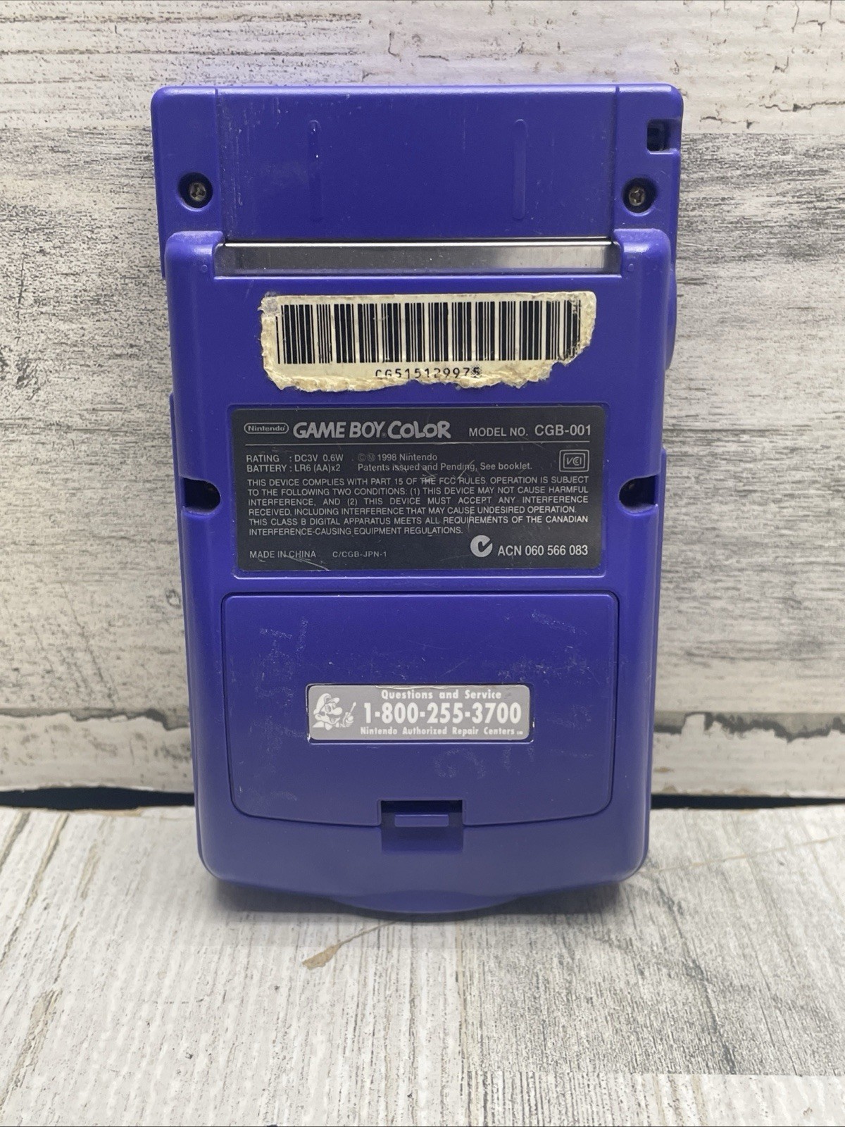 Nintendo Game Boy Color Handheld Game Console CGB-001 Grape