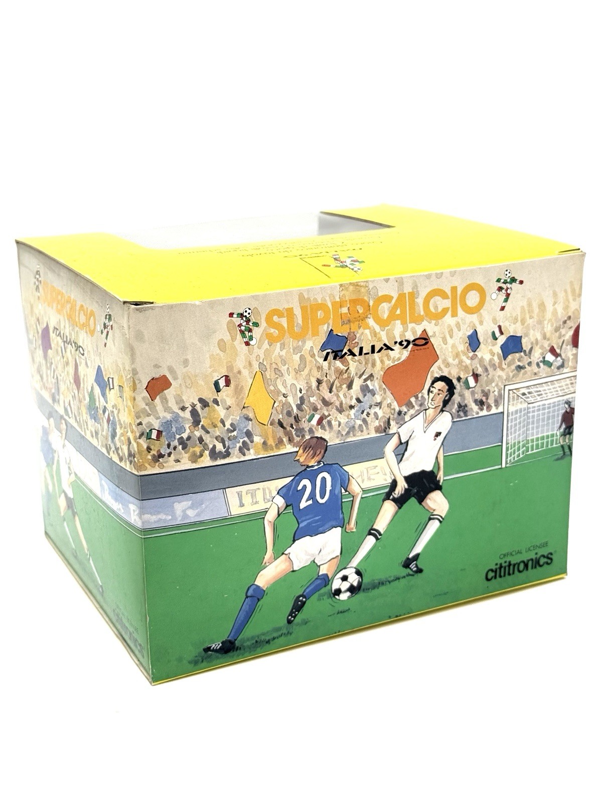 1990 LCD VIDEO GAME HANDHELD SOCCER FOOTBALL ITALY 90 World Cup NEW IQ